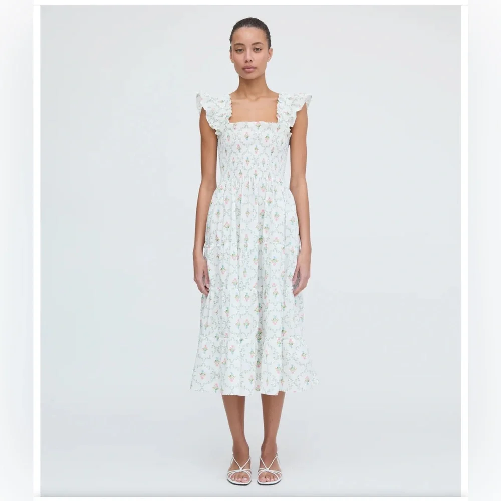 Hill House The Ellie Nap Dress - Pastel Trellis size Medium - Picture 1 of 6